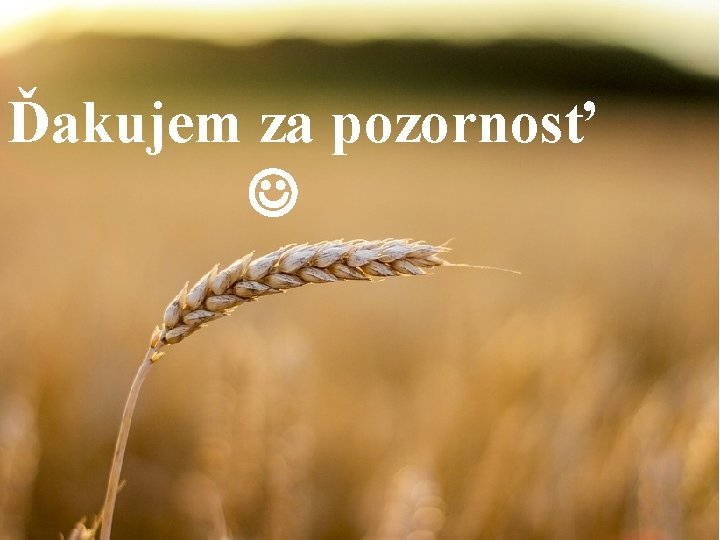 Ďakujem za pozornosť 