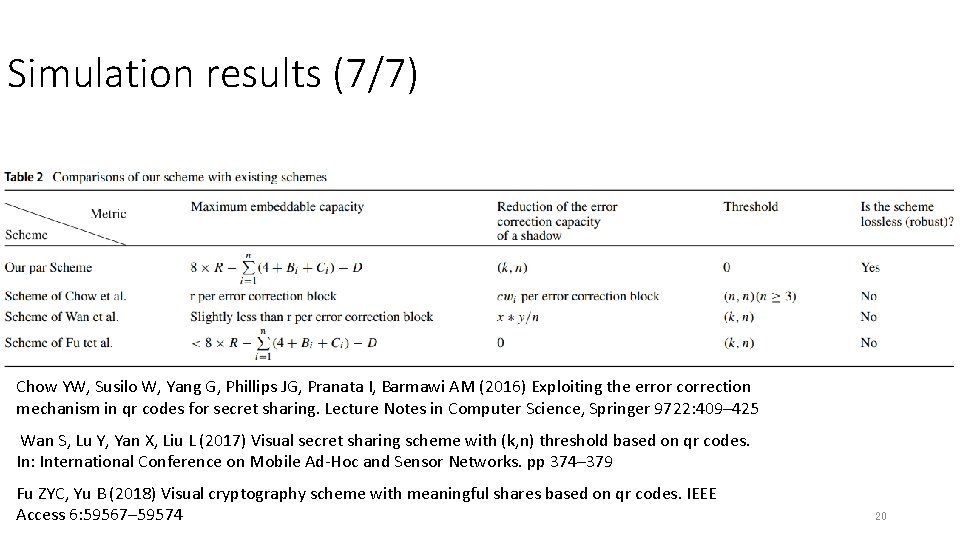Simulation results (7/7) Chow YW, Susilo W, Yang G, Phillips JG, Pranata I, Barmawi Simulation results (7/7) Chow YW, Susilo W, Yang G, Phillips JG, Pranata I, Barmawi