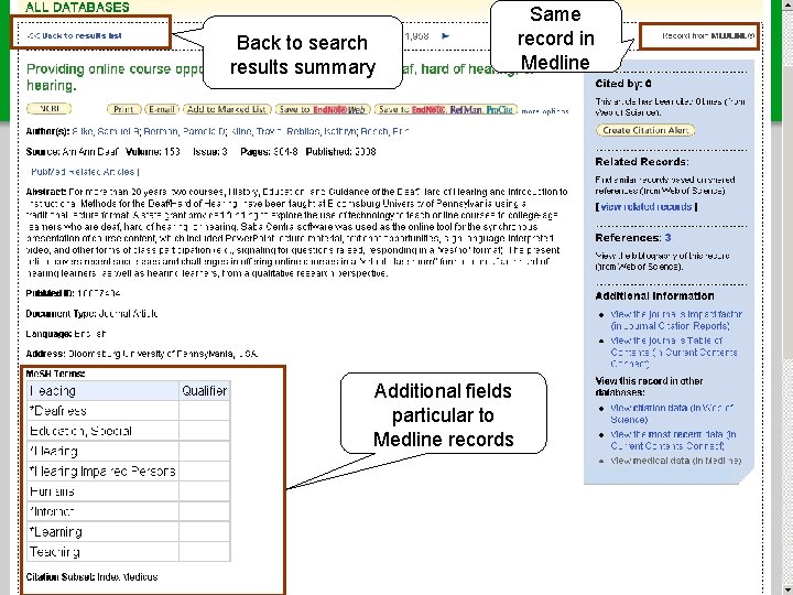 Back to search results summary Additional fields particular to Medline records Same record in Back to search results summary Additional fields particular to Medline records Same record in