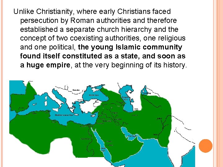 Unlike Christianity, where early Christians faced persecution by Roman authorities and therefore established a