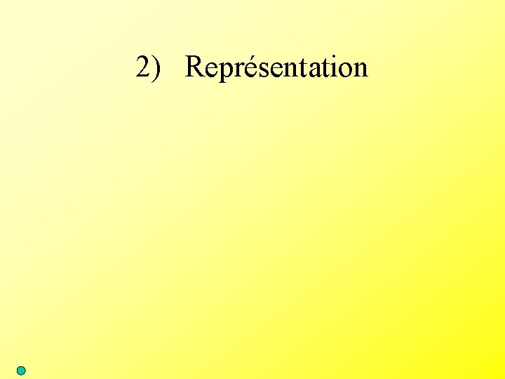 2) Représentation 