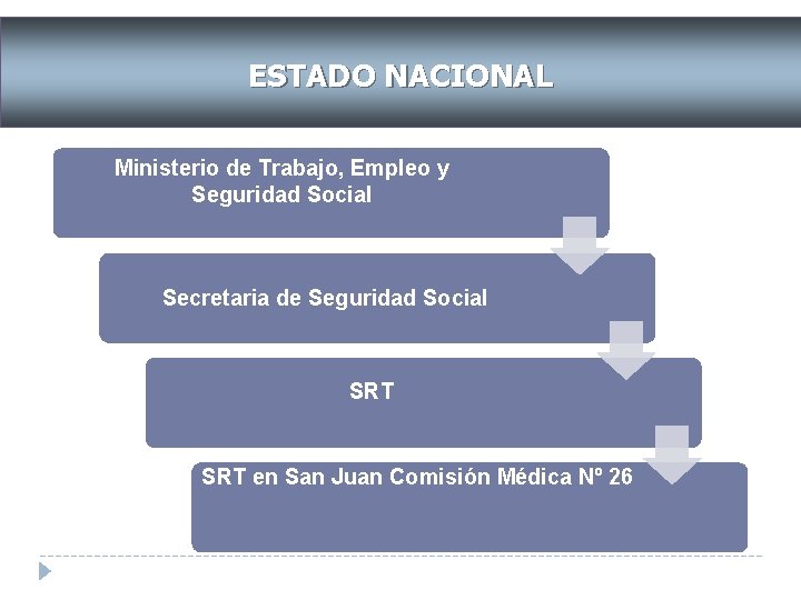 ESTADO NACIONAL ACTORES DEL SISTEMA DE RIESGOS Ministerio de Trabajo, Empleo y Seguridad Social