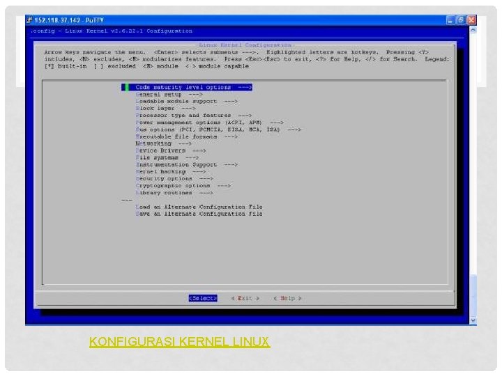 KONFIGURASI KERNEL LINUX 