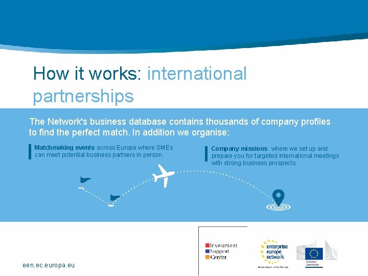 How it works: international partnerships The Network's business database contains thousands of company profiles