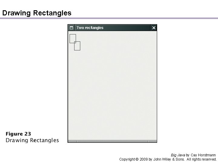 Drawing Rectangles Big Java by Cay Horstmann Copyright © 2009 by John Wiley &