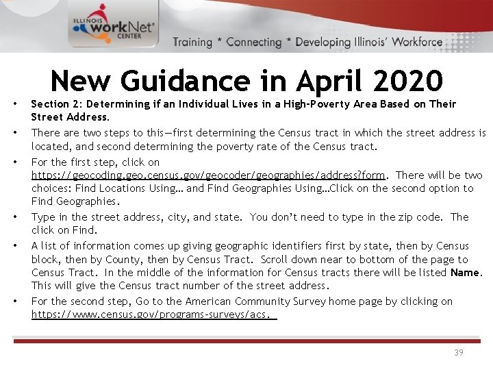  • • • New Guidance in April 2020 Section 2: Determining if an