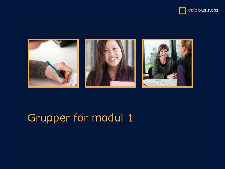 Grupper for modul 1 