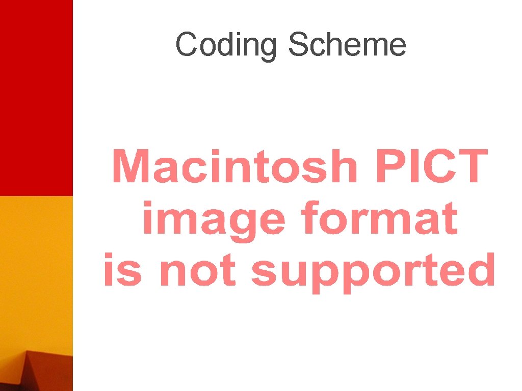 Coding Scheme 