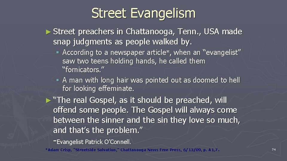 Street Evangelism ► Street preachers in Chattanooga, Tenn. , USA made snap judgments as