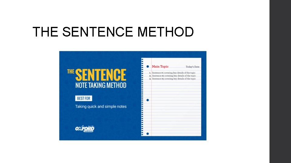 THE SENTENCE METHOD 