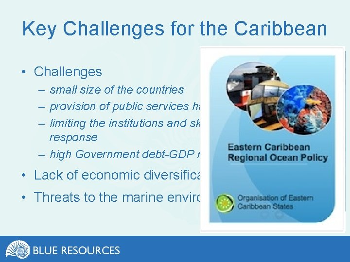 Key Challenges for the Caribbean • Challenges – small size of the countries –