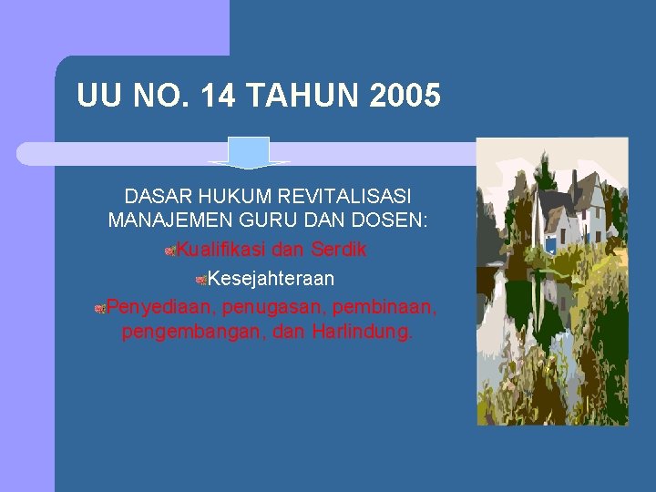 UU NO. 14 TAHUN 2005 DASAR HUKUM REVITALISASI MANAJEMEN GURU DAN DOSEN: Kualifikasi dan