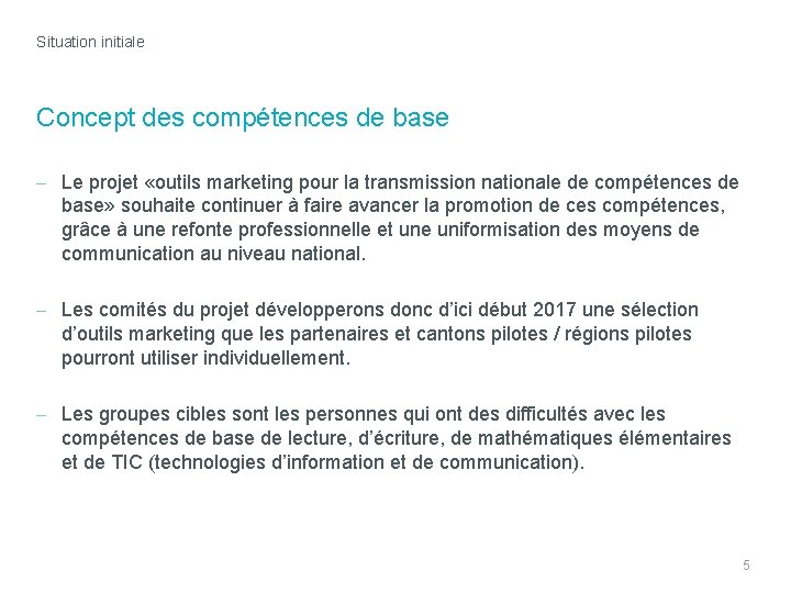 Concept de la grille des comptences de base
