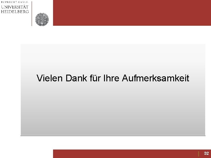 Vielen Dank für Ihre Aufmerksamkeit 32 