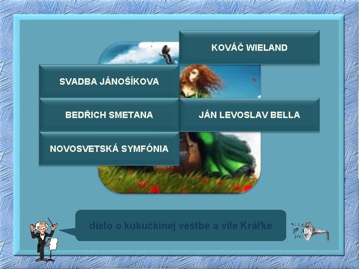 KOVÁČ WIELAND SVADBA JÁNOŠÍKOVA BEDŘICH SMETANA JÁN LEVOSLAV BELLA NOVOSVETSKÁ SYMFÓNIA dielo o kukučkinej