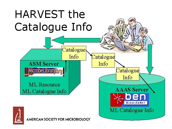 HARVEST the Catalogue Info ASM Server Catalogue Info ML Resource ML Catalogue Info AAAS