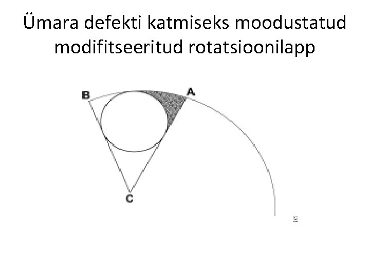 Ümara defekti katmiseks moodustatud modifitseeritud rotatsioonilapp 