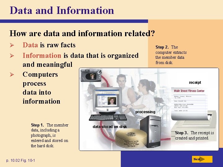 Data and Information How are data and information related? Ø Ø Ø Data is