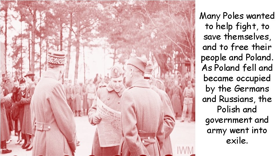 Many Poles wanted to help fight, to save themselves, and to free their people