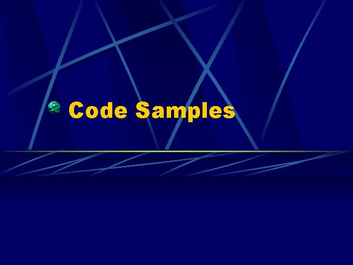 Code Samples 