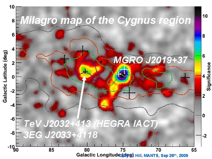 Milagro map-of. Cygnus the Cygnus region Milagro region MGRO J 2019+37 Te. V J