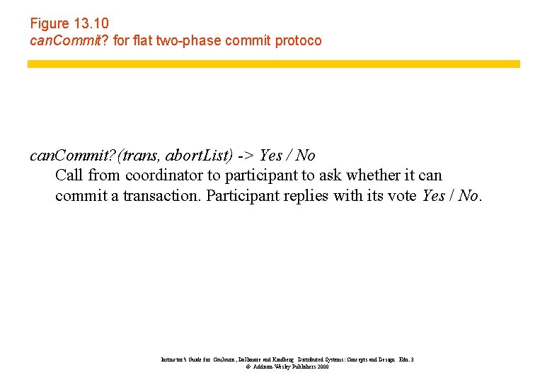 Figure 13. 10 can. Commit? for flat two-phase commit protoco can. Commit? (trans, abort.