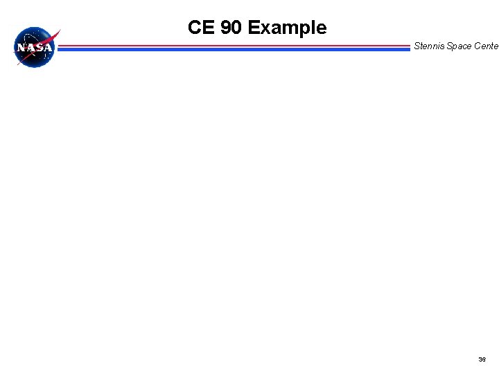 CE 90 Example Stennis Space Center 36 