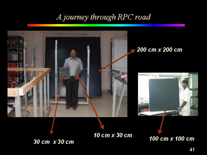 A journey through RPC road 200 cm x 200 cm 10 cm x 30
