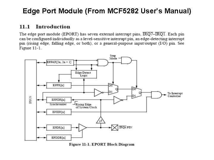 Edge Port Module (From MCF 5282 User’s Manual) 