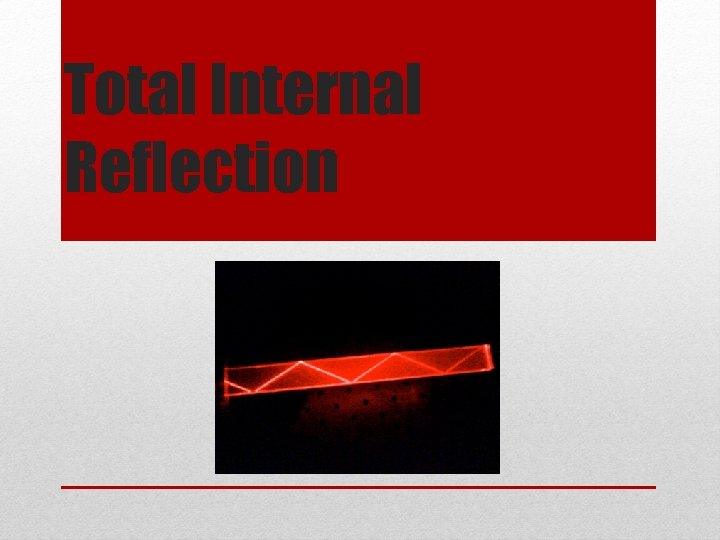 Total Internal Reflection 