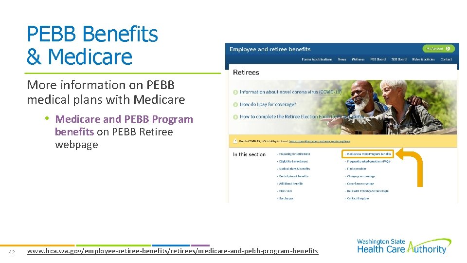 PEBB Benefits & Medicare More information on PEBB medical plans with Medicare • Medicare