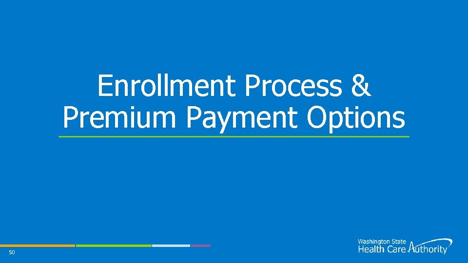 Enrollment Process & Premium Payment Options 50 