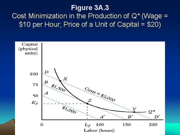 Figure 3 A. 3 Cost Minimization in the Production of Q* (Wage = $10