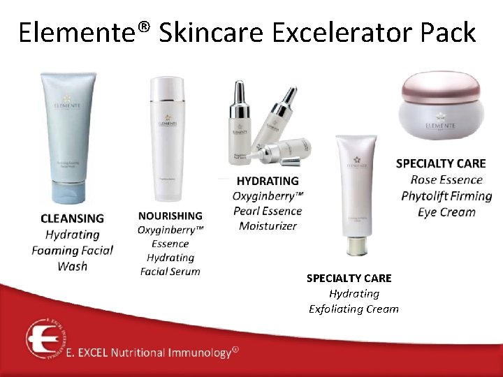 Elemente® Skincare Excelerator Pack SPECIALTY CARE Hydrating Exfoliating Cream 