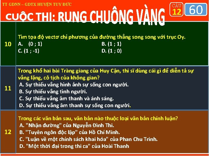 TT GDNN – GDTX HUYỆN TUY ĐỨC C U 12 02 01 00 60