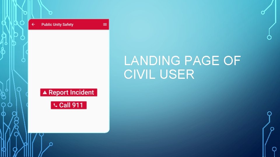 LANDING PAGE OF CIVIL USER 