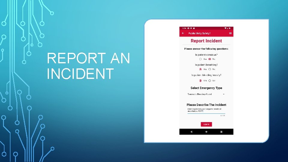 REPORT AN INCIDENT 