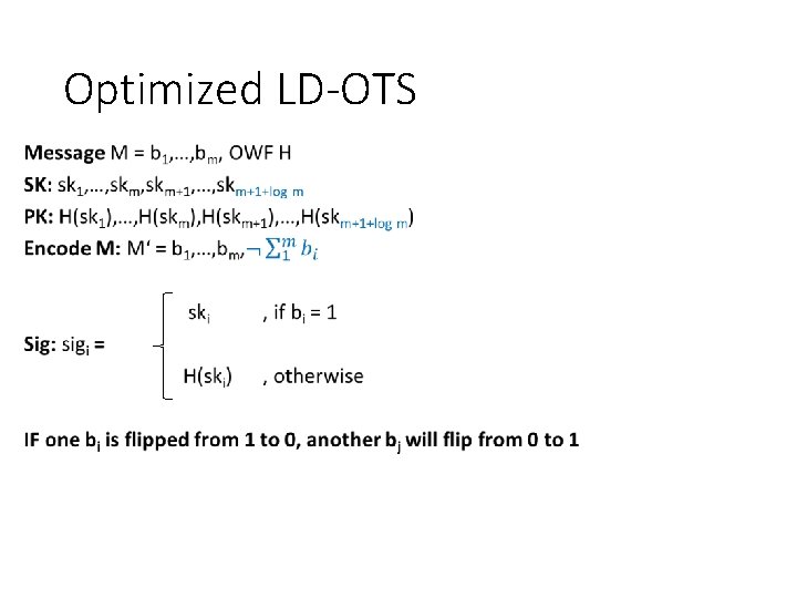 Optimized LD-OTS 