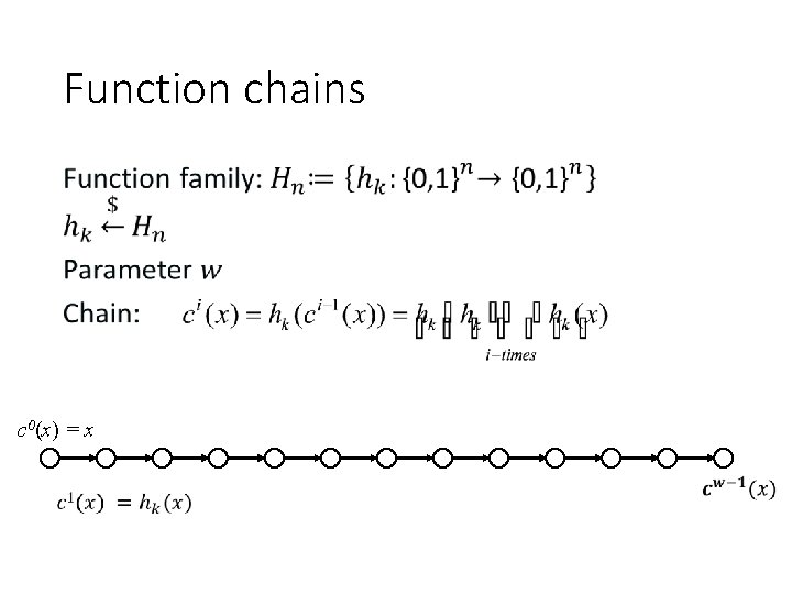 Function chains • c 0(x) = x 