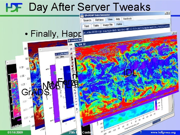 Day After Server Tweaks • Finally, Happy Clients! nc. Browse Ferret MATLAB NCL IDV