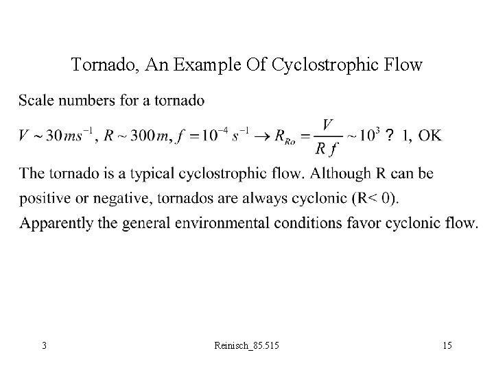 Tornado, An Example Of Cyclostrophic Flow 3 Reinisch_85. 515 15 