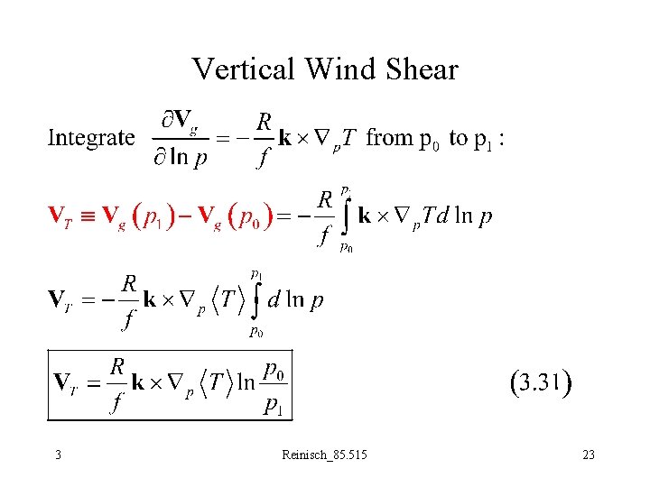 Vertical Wind Shear 3 Reinisch_85. 515 23 
