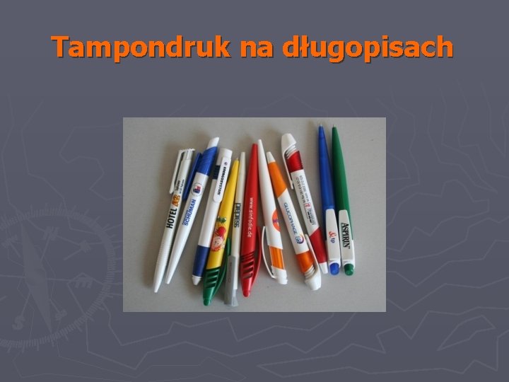 Tampondruk na długopisach 