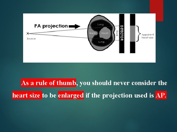 As a rule of thumb, you should never consider the heart size to be