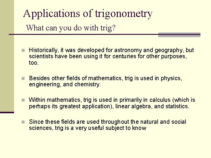 What is trigonometry Angle measurement and tables If