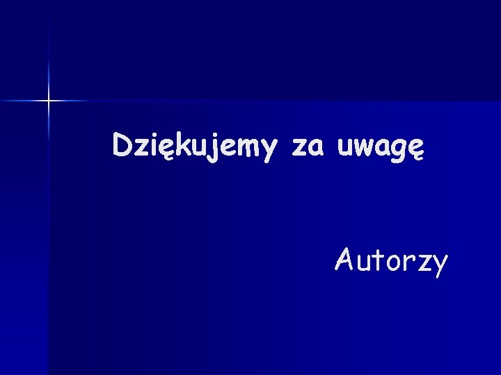 Dziękujemy za uwagę Autorzy 
