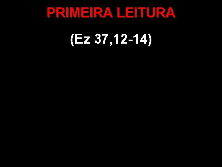 PRIMEIRA LEITURA (Ez 37, 12 -14) 