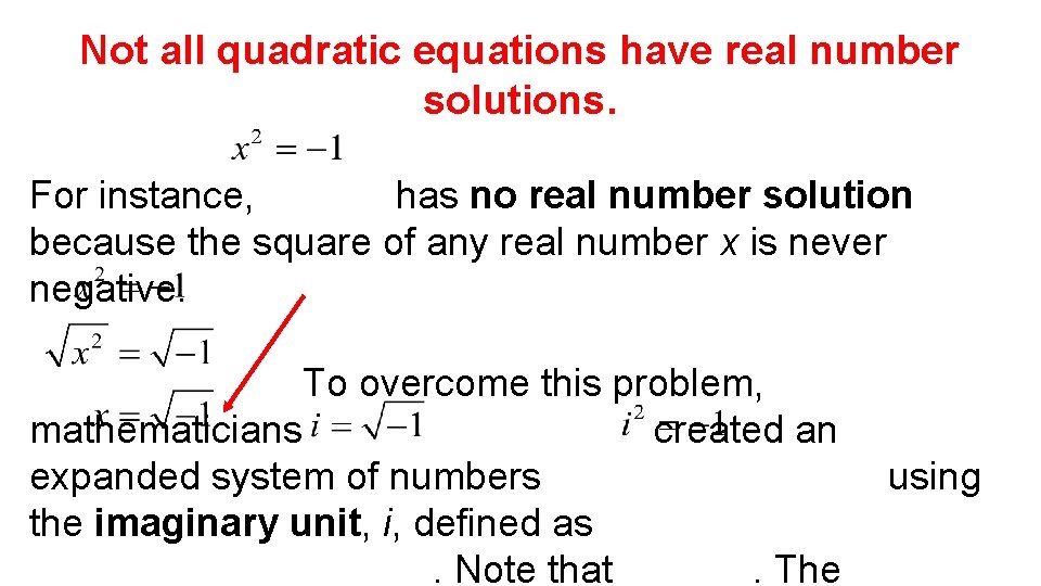 UNIT 3 COMPLEX NUMBERS NCN A 1 I