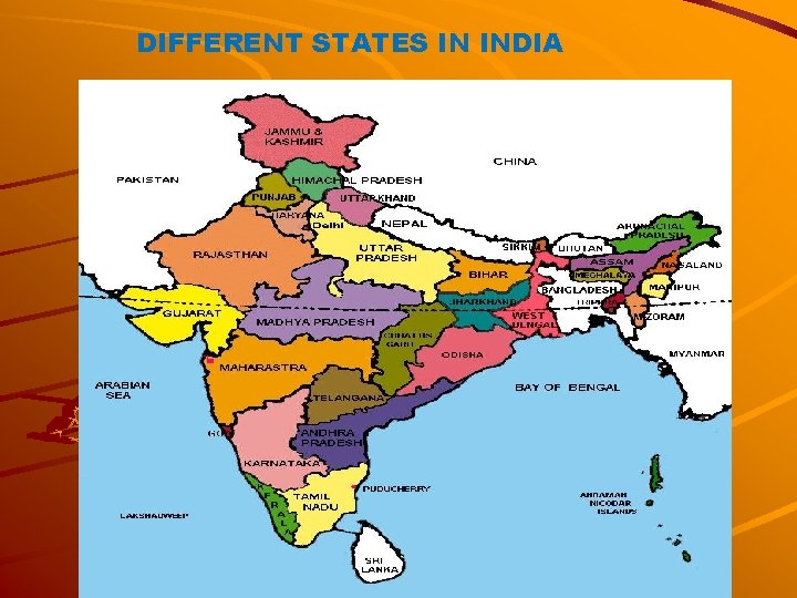 DIFFERENT STATES IN INDIA 