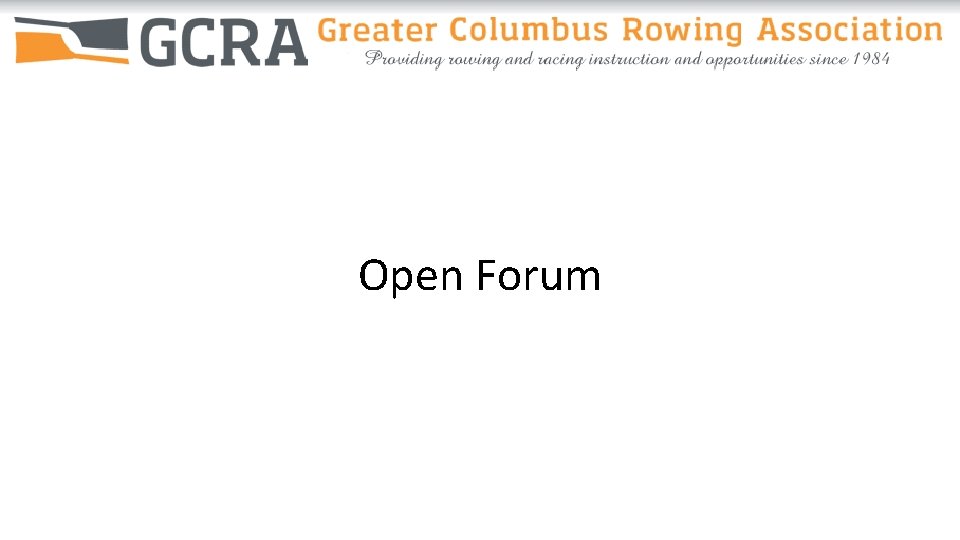 Open Forum 